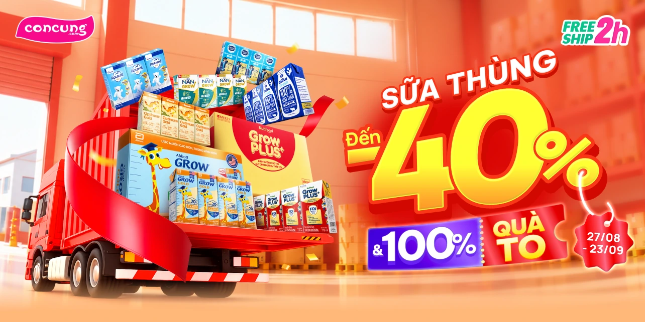 SỮA THÙNG GIẢM ĐẾN 40% & 100% QUÀ TO